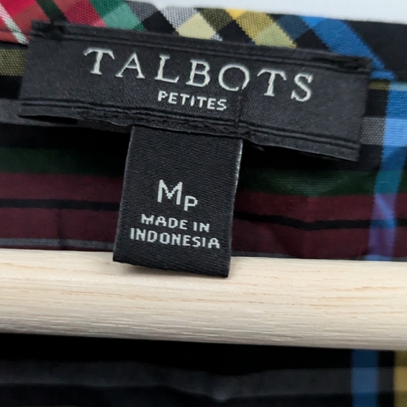 Talbots Plaid Ruffle Blouse - Picture 3 of 7